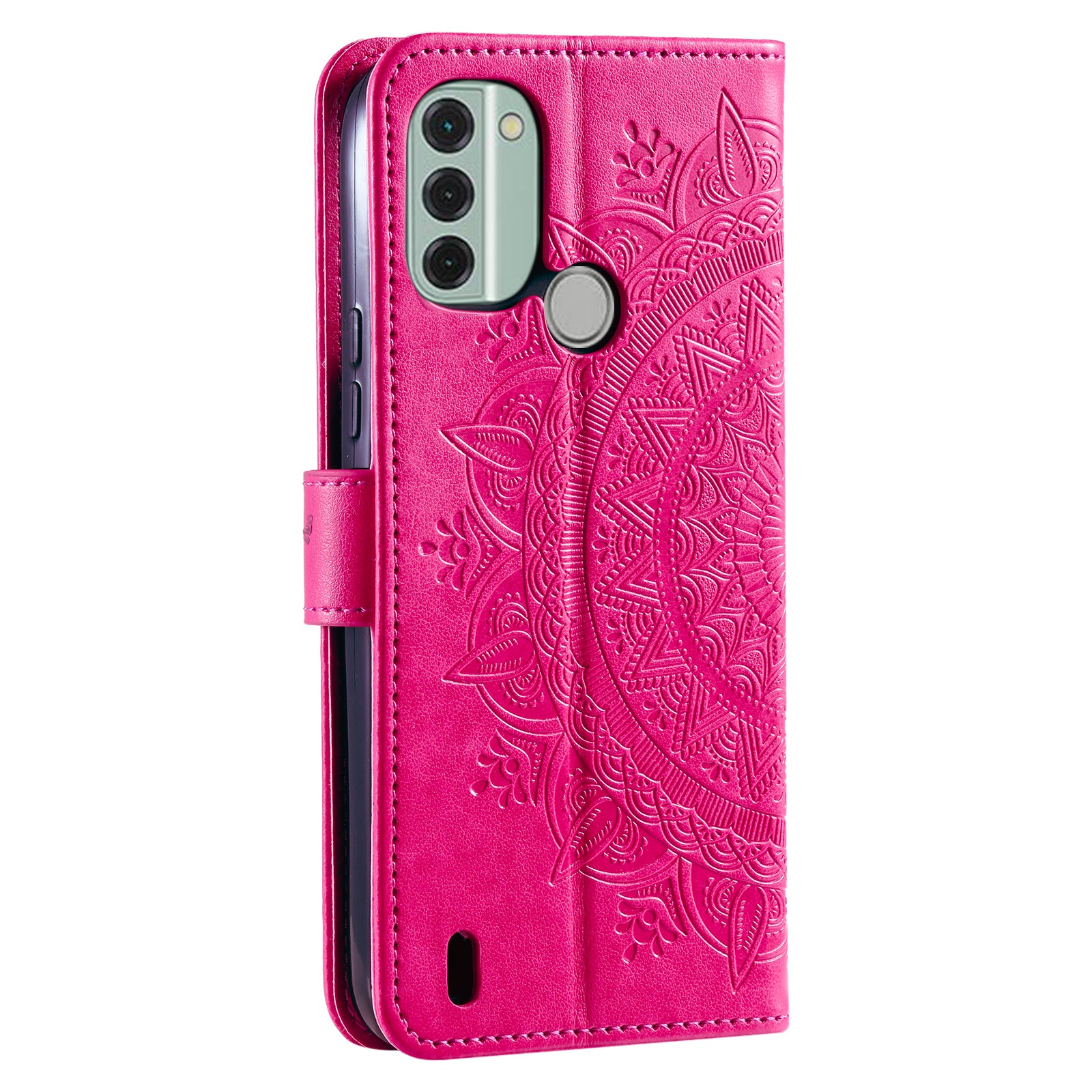 For Nokia C31 4G Mobile Phone Shell Imprinted Mandala Flower Pattern Wallet Stand Phone Cover Case with Strap For Nokia C31 4G Mobile Phone Shell Imprinted Mandala Flower Pattern Wallet Stand Phone Cover Case with Strap